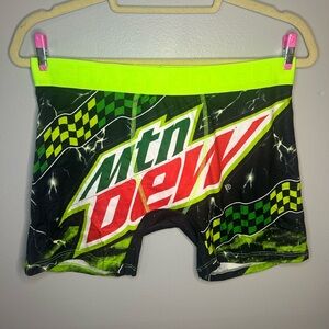 NWOT Adult Mountain Dew Soda Logo Stretch Unisex Boxer Briefs
